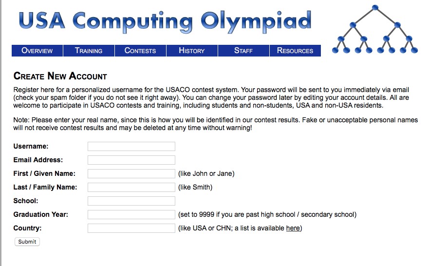 USACO报名流程