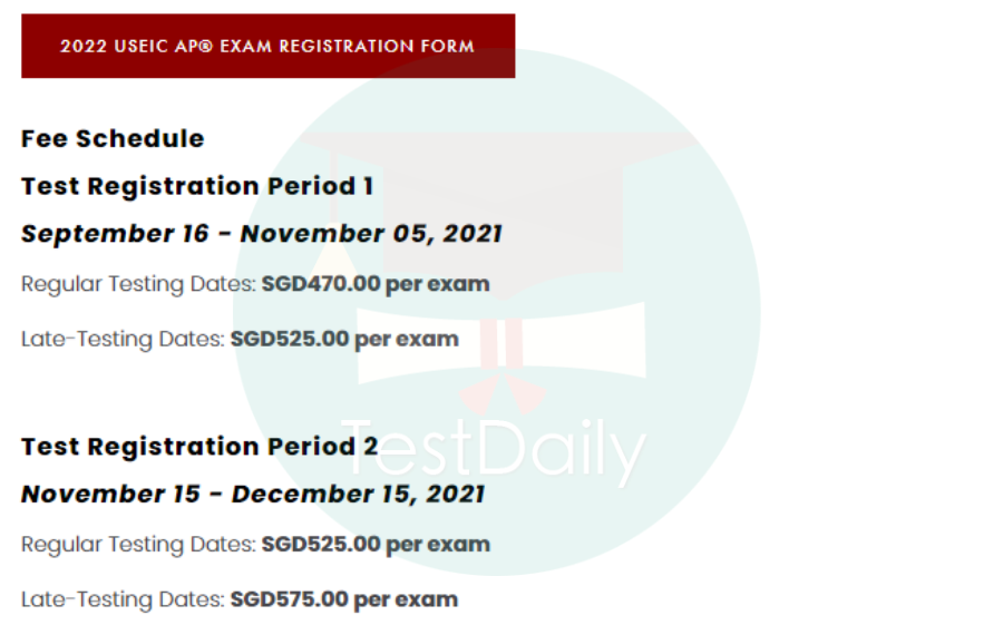 2022年AP新加坡考区第二轮报名于11月15日开始！报名费又上涨了！