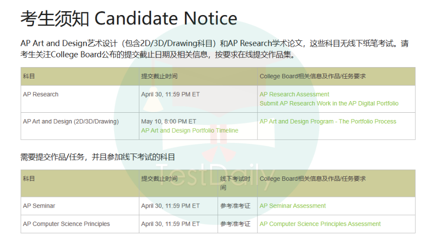 中国大陆2024年AP考试考生须知正式发布！准考证即将开放下载|附AP备考资料免费领取！