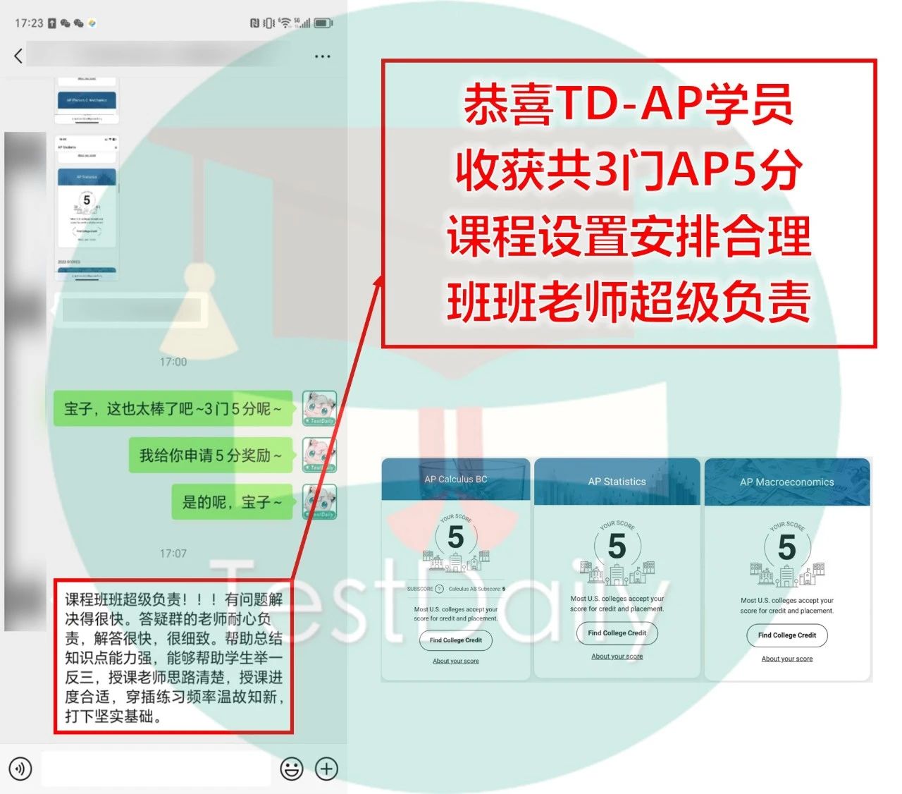 学员对TD AP课程体系的肯定