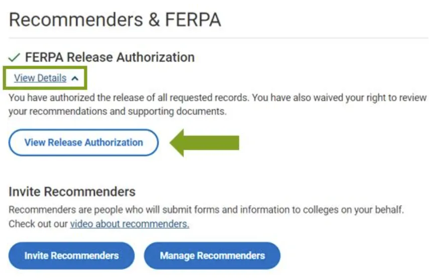 Recommenders and FERPA