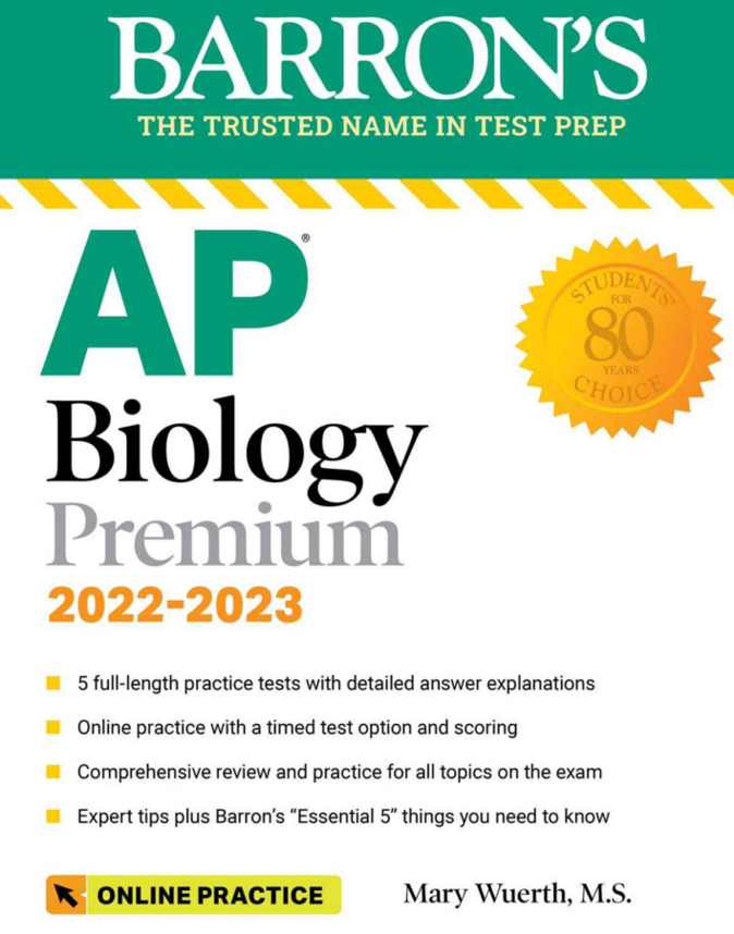 AP生物推荐教辅Barron’s AP Biology Premium