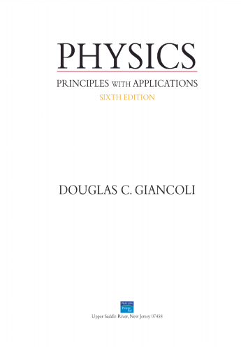 教材：Physics Principles with Applications