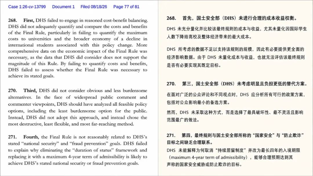 图源：左侧为NAFSA DHS官网原文，右侧为中文总结翻译